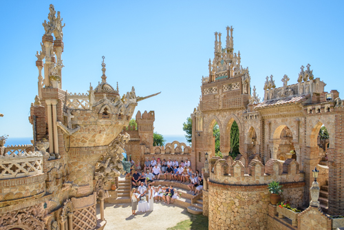 wedding ceremony in a castle in spain
