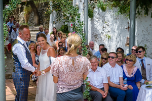 spanish vineyard wedding ceremony