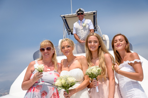 wedding ceremony at sea in spain