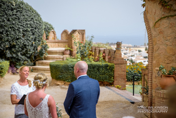 wedding blessing in a castle in spain