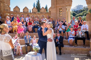 wedding ceremony in a castle in spain