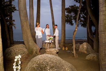 beach wedding ceremony in spain